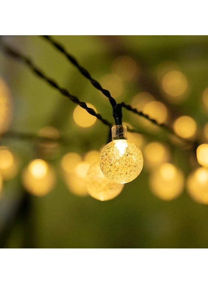 DANIM Solar String Lights Outdoor 60 Led 35.6 FT Crystal Globe Lights with 8 Lighting Modes, Waterproof Solar Powered Patio Lights for Garden Yard Porch Wedding Party Decor - Image 3