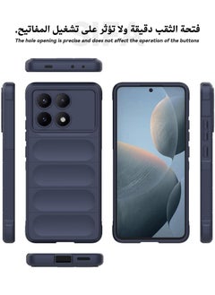 ماركة غير محددة حافظة هاتف Xiaomi POCO X6 Pro، حافظة حماية ناعمة ومبتكرة لهاتف Xiaomi POCO X6 Pro، غطاء حماية مضاد للسقوط والصدمات لهاتف Xiaomi POCO X6 Pro 5G، أزرق  - Image 3