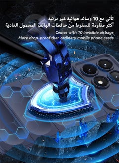ماركة غير محددة حافظة هاتف Xiaomi POCO X6 Pro، حافظة حماية ناعمة ومبتكرة لهاتف Xiaomi POCO X6 Pro، غطاء حماية مضاد للسقوط والصدمات لهاتف Xiaomi POCO X6 Pro 5G، أزرق  - Image 4