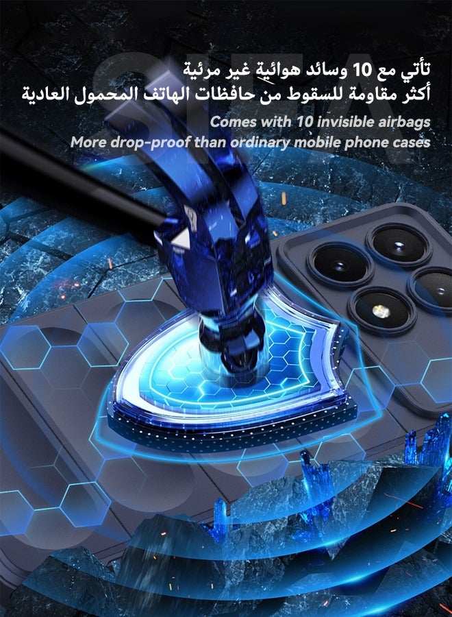 حافظة هاتف Xiaomi POCO X6 Pro، حافظة حماية ناعمة ومبتكرة لهاتف Xiaomi POCO X6 Pro، غطاء حماية مضاد للسقوط والصدمات لهاتف Xiaomi POCO X6 Pro 5G، أزرق - Image 4