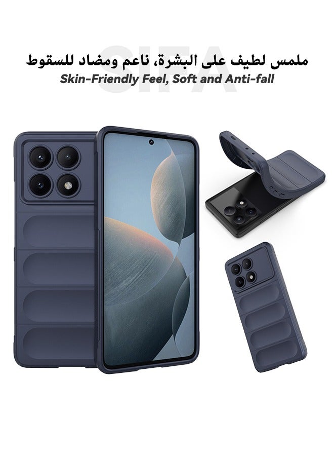 حافظة هاتف Xiaomi POCO X6 Pro، حافظة حماية ناعمة ومبتكرة لهاتف Xiaomi POCO X6 Pro، غطاء حماية مضاد للسقوط والصدمات لهاتف Xiaomi POCO X6 Pro 5G، أزرق - Image 2