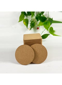 Cork Mat Square Round Cork Coaster Desktop Insulation Non-slip Table Protective Mat Placemat Pot Mat-Color:Wood Color-Specifications:Square 100*100 * 4mm