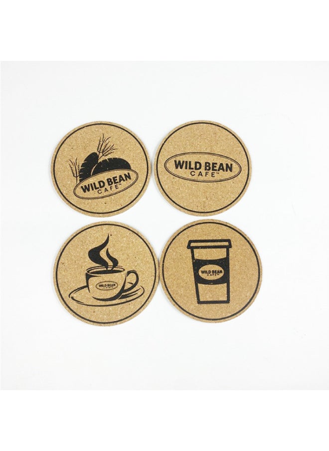 Generic - Cork Mat Square Round Cork Coaster Desktop Insulation Non-slip Table Protective Mat Placemat Pot Mat-Color:Wood Color-Specifications:Square 100*100 * 4mm - Image 1