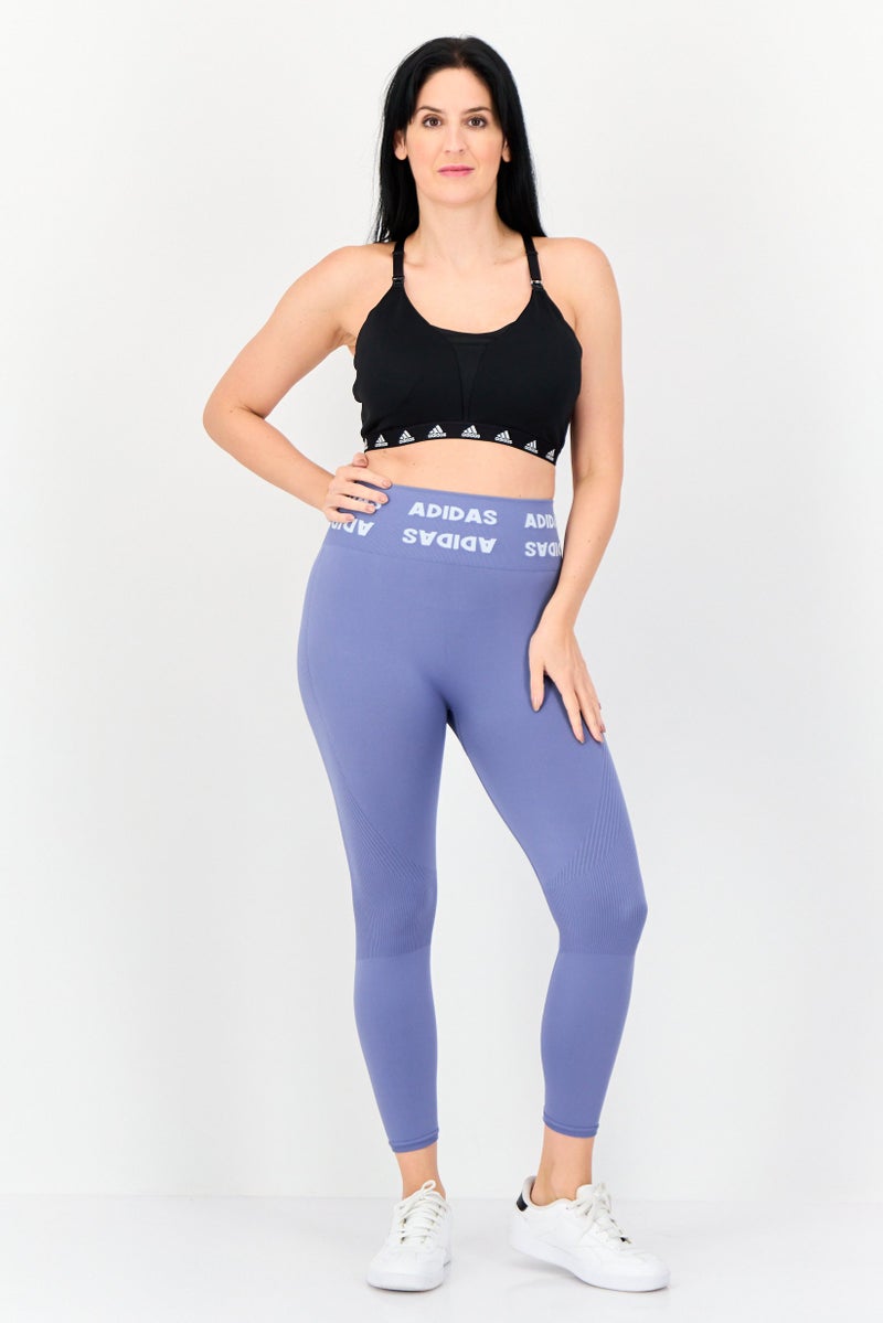 Adidas Women Brand Logo Light Support Padded Sports Bra, Black  - Image 4