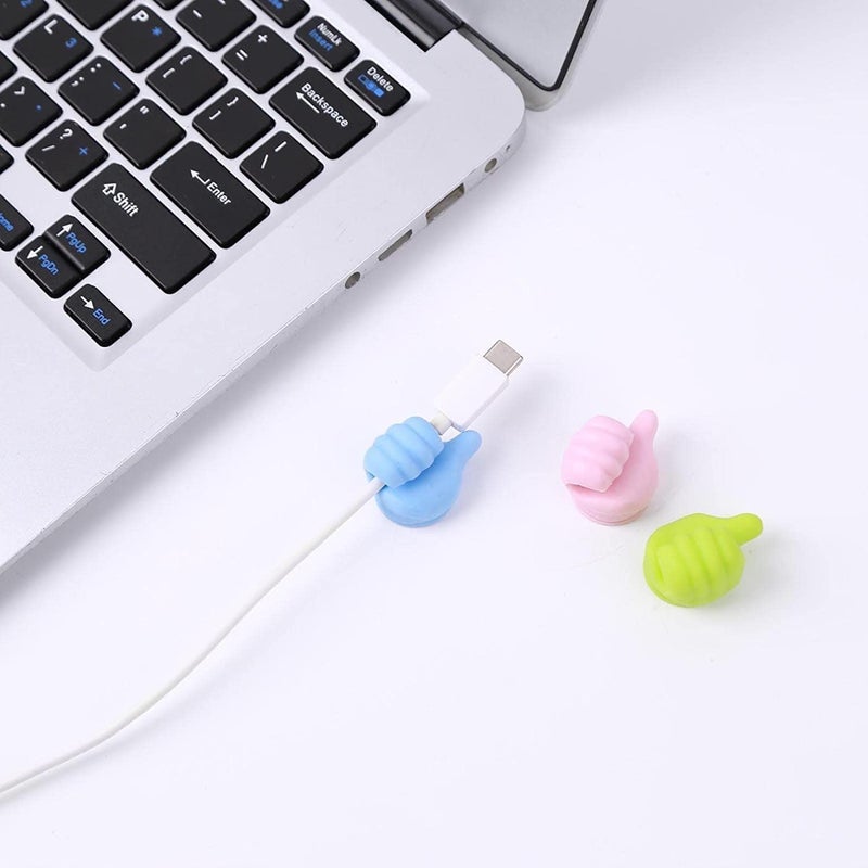 Bhuma Bhuma 6 Pcs Thumb Shape Key Hooks Multifunctional Clip Holder Small Hand Wall Hooks Cute Car Adhesive Hooks Personalized Creative NonMarking Silicone Hooks for Key Towel Cable Home Office - Image 4
