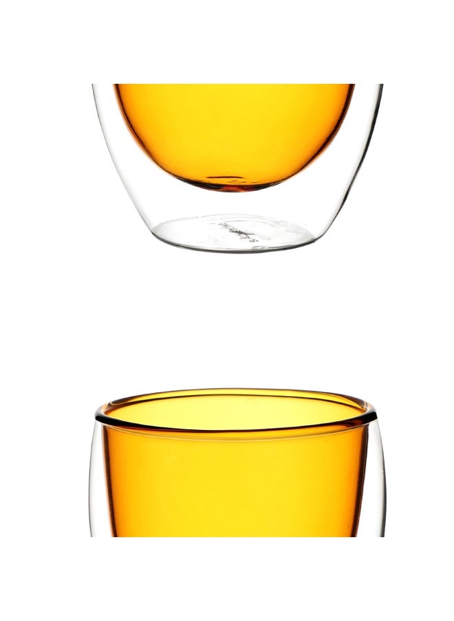 BLACKSTONE - Double-Wall Glass Set – 4x 250ml Insulated Tumblers Vibrant, Thermal Drinkware Elegance - Image 1