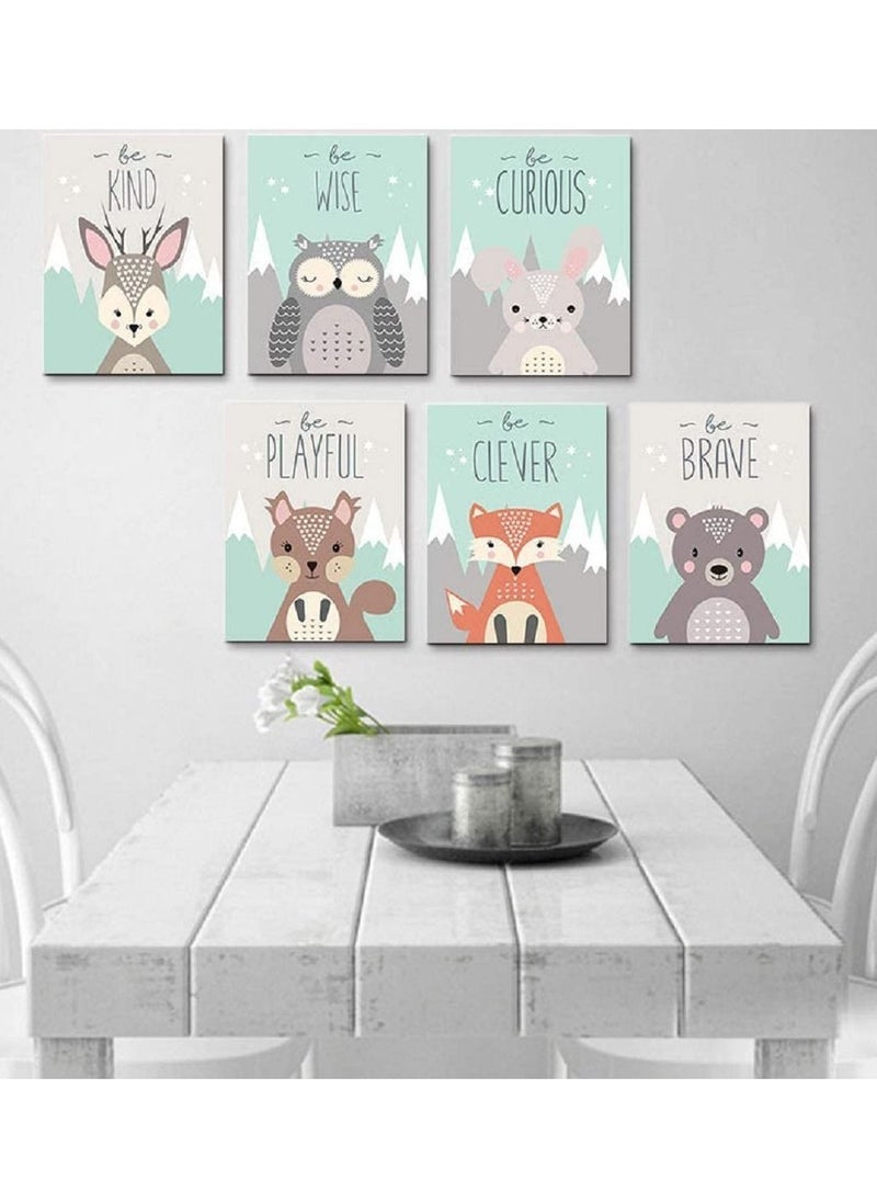 نيبمينينت Cartoon Animals Wall Art Canvas Prints  - Image 4