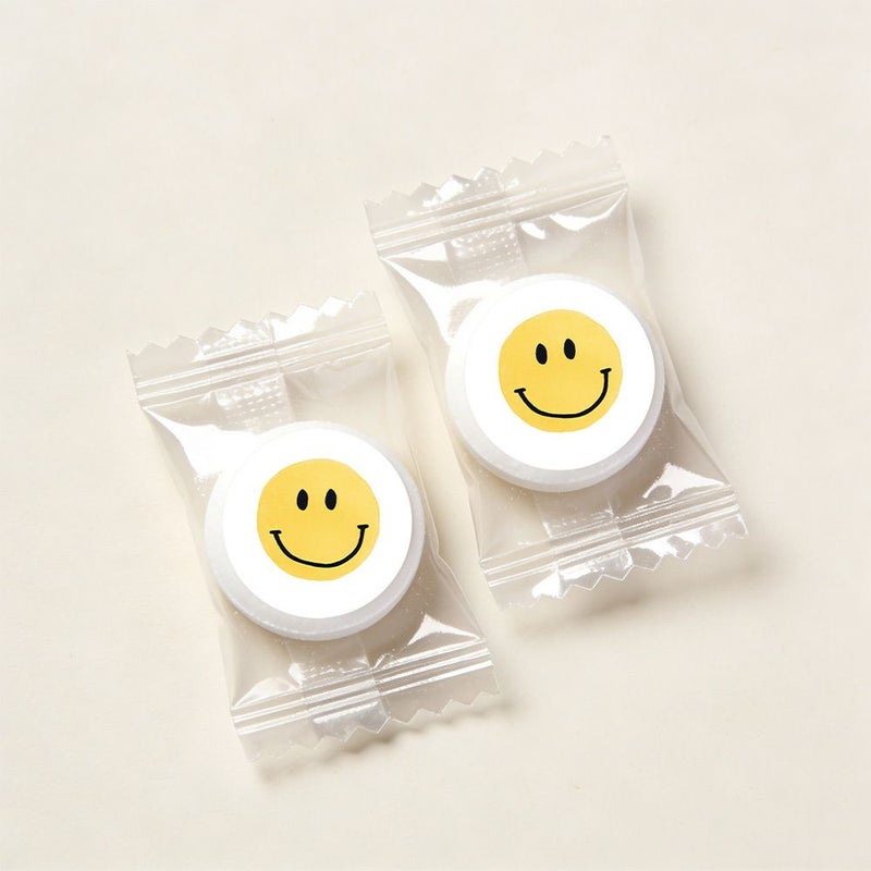 216Pcs Yellow Smiley Face Watercolor Style Circular Stickers for Notebooks Cards Envelopes - Image 1