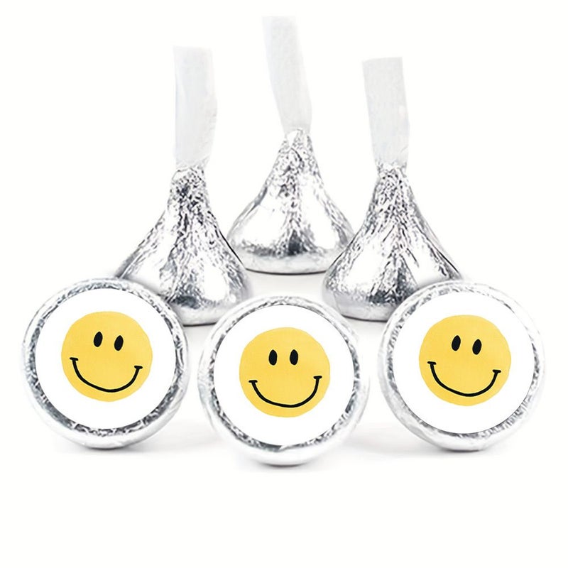 216Pcs Yellow Smiley Face Watercolor Style Circular Stickers for Notebooks Cards Envelopes - Image 2