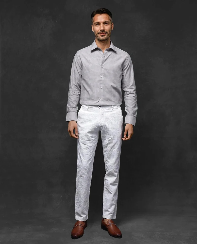 Rare Rabbit Men's Cavalry Twill Cotton Check Shirt