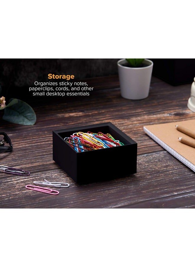 Bostitch Office Konnect Desk Organizer Accessory Tray Stacks For Desktop Storage Black  - Image 2
