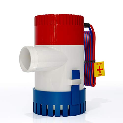 AURELIO TECH 1100Gph 12V Submersible Marine Electric Bilge Water Pump for Boat Caravan RV - Image 1