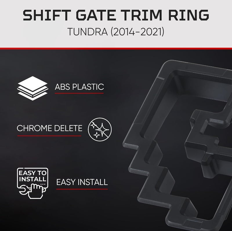 AJT DESIGN Shift Gate Trim Ring for Tundra (2014-2021) - Black - Image 4
