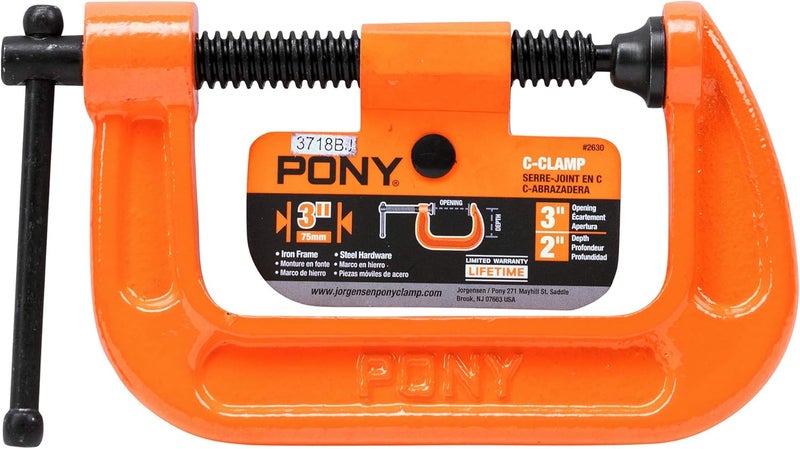 Pony Jorgensen 2630 3-Inch C-Clamp, Orange - Image 5