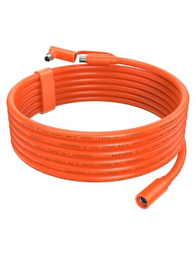 Tonton 30FT 9M 8mm Extension Cable 14AWG for Solar Generators, DC7909 Solar Panel Cable Cord Female to Male with DC8020 Power Male Adapter Right Angle for GZ Yeti, Aker, Jackery Portable Power Station - Image 1