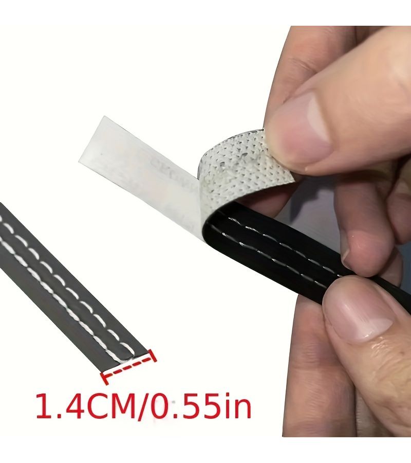 Car Interior Decoration Stickers Door Center Console Gap Filling Lines Instrument Panel Scratch Cover Modification 100cm 39in Black - Image 2