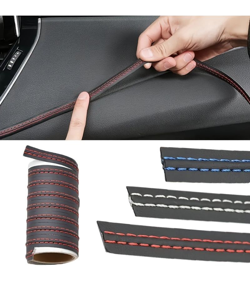 Car Interior Decoration Stickers Door Center Console Gap Filling Lines Instrument Panel Scratch Cover Modification 100cm 39in Black - Image 3