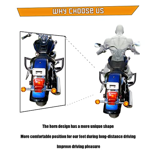 Kinglemc Crash Bar Engine Guard Highway Freeway Bar for Suzuki VL800 Intruder Volusia 800 C50 M50 Boulevard 2005-2022 (Black) - Image 3