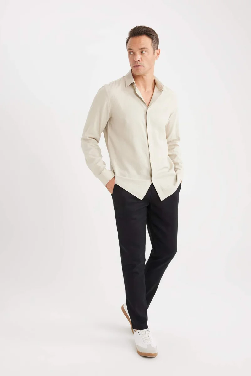 ديفاكتو Straight Leg Linen Summer Joggers