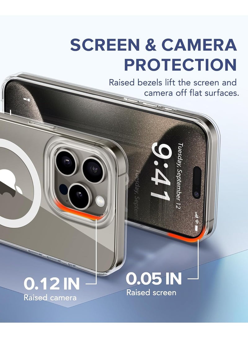 CoomBe 5 in 1 for iPhone 16 Pro Max Case Clear, Compatible with Magsafe  with 2Pcs Screen Protector + 2Pcs Camera Protector, Rugged Shockproof Slim Phone Case Cover - Image 2