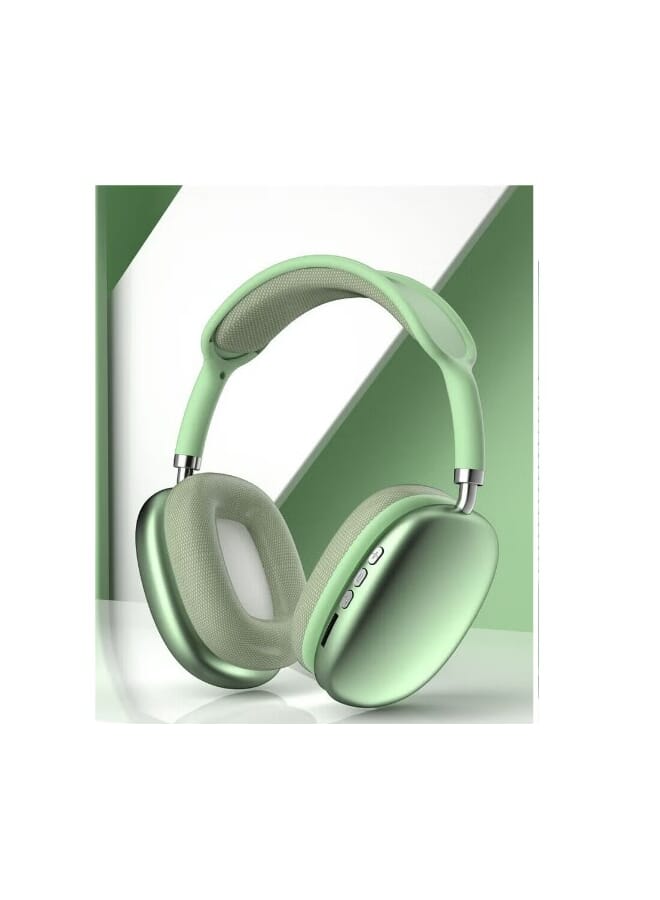 P9 Bluetooth-Headset, Wireless-Headset Over-Ear & Headphone-Headset with Mic Green color Good Quality. - Image 2
