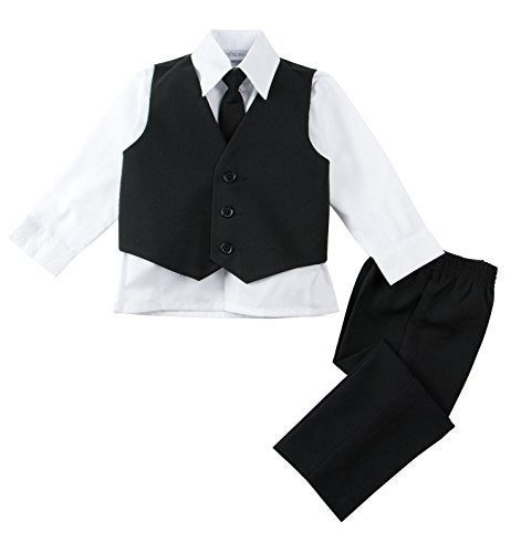 Spring Notion Baby Boys' Modern Fit Black Suit Set 12M - Image 2