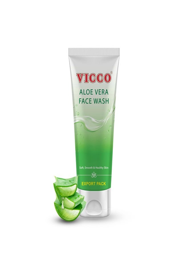 Vicco Aloe Vera Face Wash with Natural Aloe Extracts – 5.29 oz, Gentle Daily Cleanser for All Skin Types (Pack of 1 - Image 1
