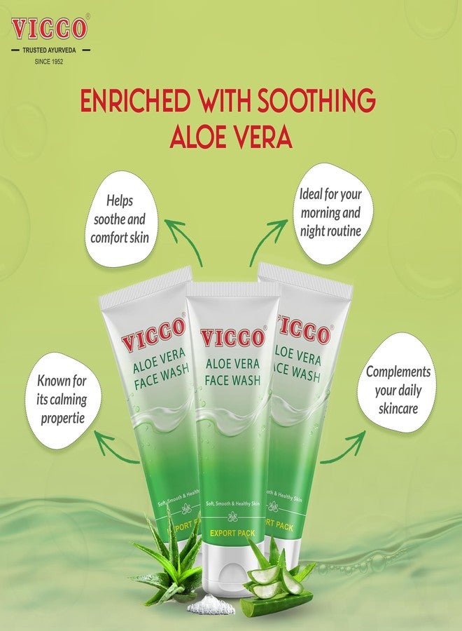 Vicco Aloe Vera Face Wash with Natural Aloe Extracts – 5.29 oz, Gentle Daily Cleanser for All Skin Types (Pack of 1 - Image 5