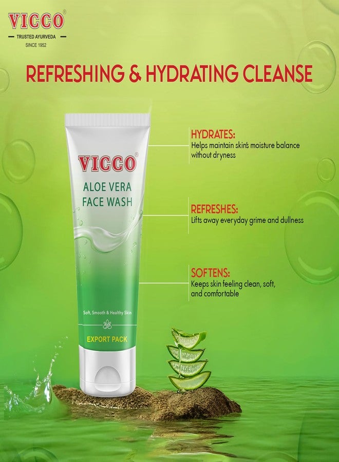 Vicco Aloe Vera Face Wash with Natural Aloe Extracts – 5.29 oz, Gentle Daily Cleanser for All Skin Types (Pack of 1 - Image 4
