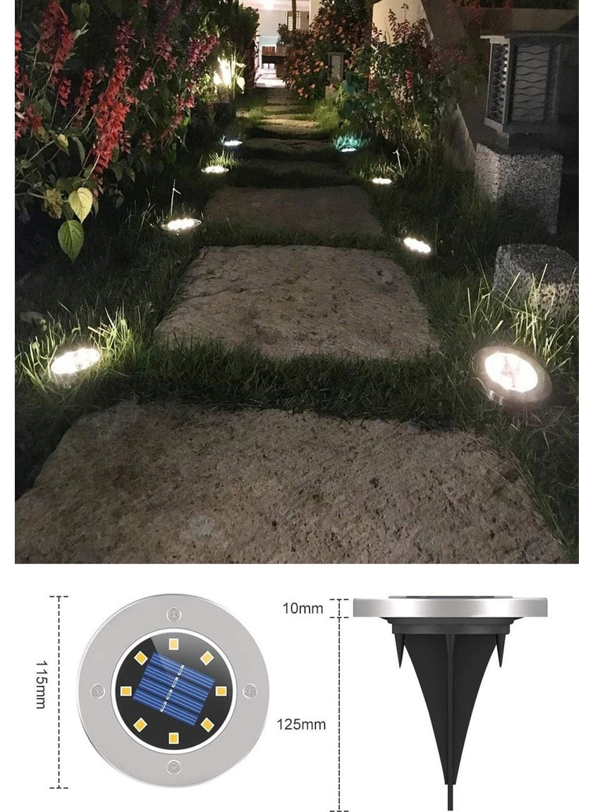 Trendpoint Solar Powered 8 LED Staple Lawn Ground Garden Lighting 3 W White Light (1 Piece)  - Image 2