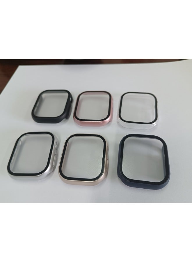For Apple Watch Watch Case Iwatch987/6/5/4/3/2/1 Generation Case Film Integrated Protection-Color:Transparent Color-Exterior Dimension:S10 Ten Generations 46mm Special (opp Bag) - Image 1