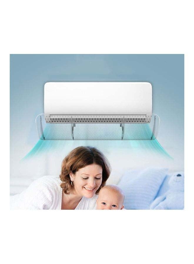 عاكس رياح يناسب جميع أجهزة تكييف الهواء بتصميم مفرغ لمنع التهوية المباشرة Q77 شفاف - Image 4