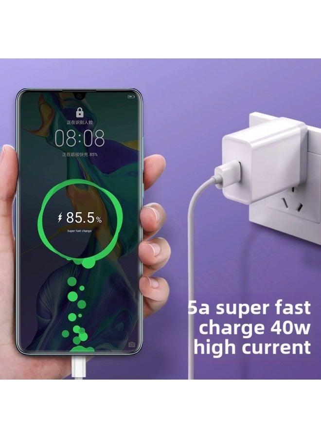 Applicable To Huawei Mate30 Special Charger Mate30pro Charging Plug Mate30Epro Hongmeng 5A Number-Color:Fast Charging Cable 1.6m Mate30 Series  - Image 3