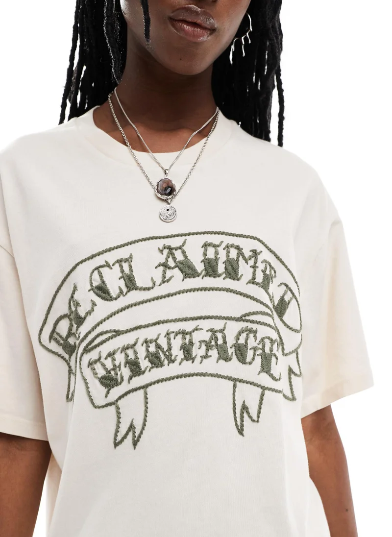 Reclaimed Vintage Unisex Embroidery Rodeo Logo T-Shirt