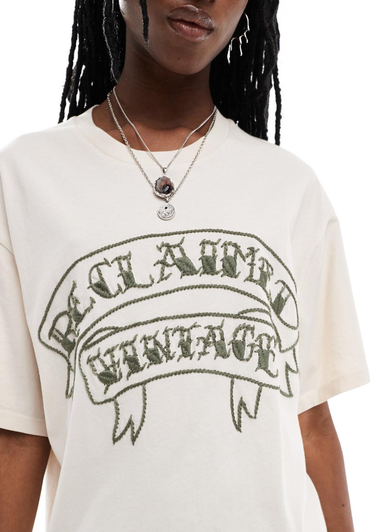 Reclaimed Vintage Unisex Embroidery Rodeo Logo T-Shirt  - Image 3