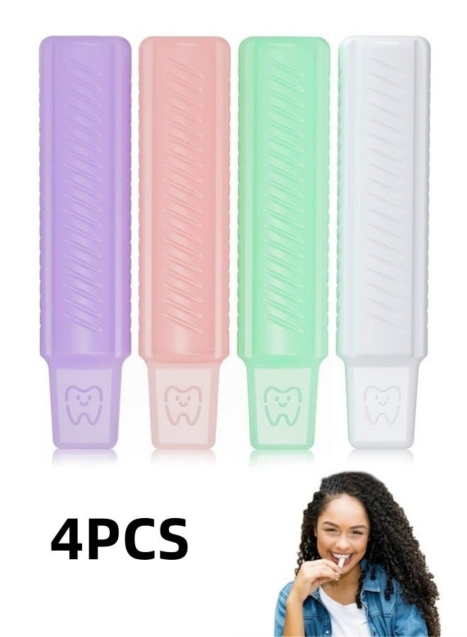 4 Pcs Orthodontic Aligner Chewies Silica Gel Handheld Chompers Soft Safe Compatible With Invisalign Braces Colorful For Daily Orthodontic Care Teeth Straightening Maintenance - Image 1