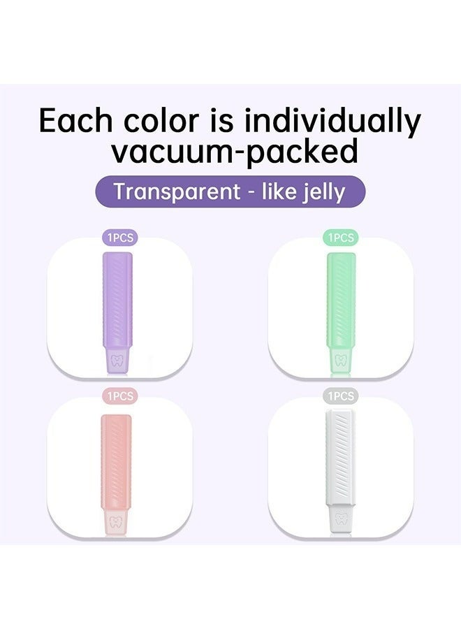 4 Pcs Orthodontic Aligner Chewies Silica Gel Handheld Chompers Soft Safe Compatible With Invisalign Braces Colorful For Daily Orthodontic Care Teeth Straightening Maintenance - Image 3