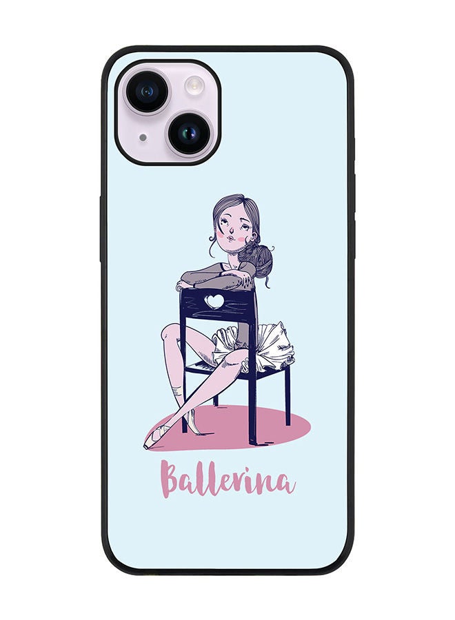 Stylizedd Rugged Black edge case for Apple iPhone 14 Plus Slim fit Soft Case Flexible Rubber Edges Anti Drop TPU Gel Thin Cover - Ballerina - Image 1