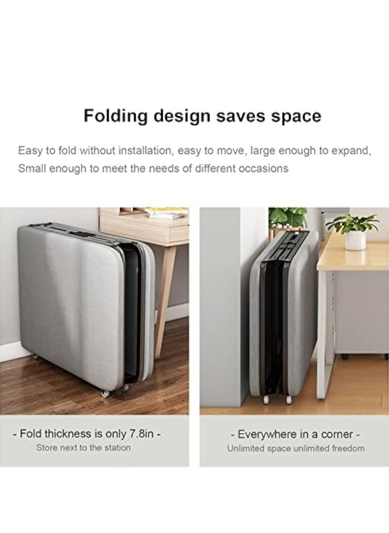 Arabest Single Folding Bed, Office nap Recliner nap Bed, Hospital Escort Bed, Portable Simple Camp Bed Two Folding Bed [Pulley Type]  - Image 3