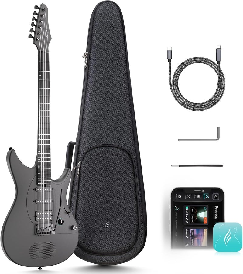 Enya Inspire 39" Electric Guitar - Smart Carbon Fibre with 15W Speaker and 20 Sound Options - Image 1