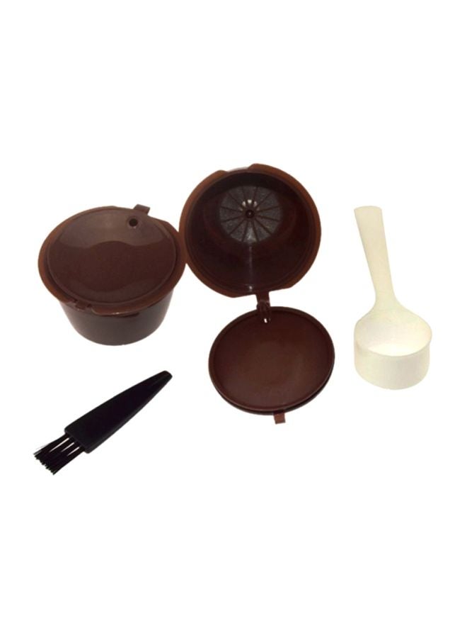 Sharpdo Reusable Coffee Capsules Pod For Nescafe Dolce Gusto Brown 5.2x3.5x1cm - Image 1