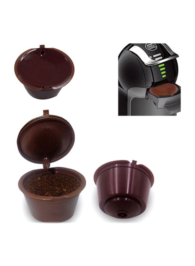 Sharpdo Reusable Coffee Capsules Pod For Nescafe Dolce Gusto Brown 5.2x3.5x1cm - Image 2