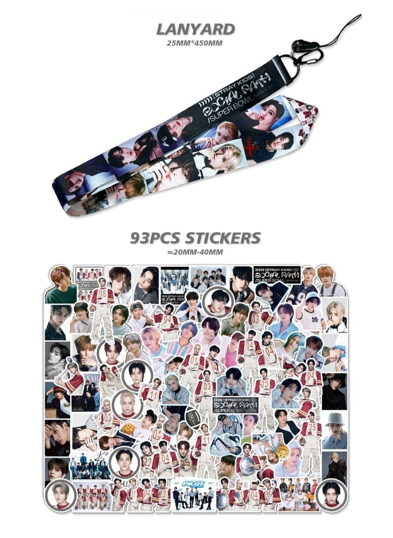 EHOME Stray Kids New Album Gift Box With Lomo Cards, Acrylic Stand, Hand Account Tape, Keychain, Lanyard, Stickers, Photo Card  - Image 5