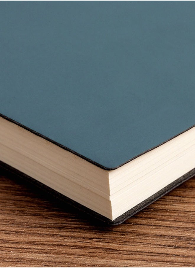 WooFree - 2 Pack A5 Soft Leather Notebook 120 Pages per Pack Grey and Navy Blue - Image 1