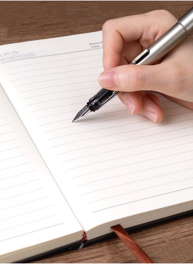 WooFree - 2 Pack A5 Soft Leather Notebook 120 Pages per Pack Grey and Navy Blue - Image 1