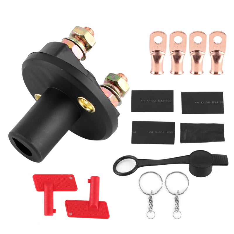 Battery Disconnect Switch Brass Dust Cover - Battery Isolator Prevent Leakage Cut Off Switch for Car Vehicle Anti-Theft Protection - Image 3