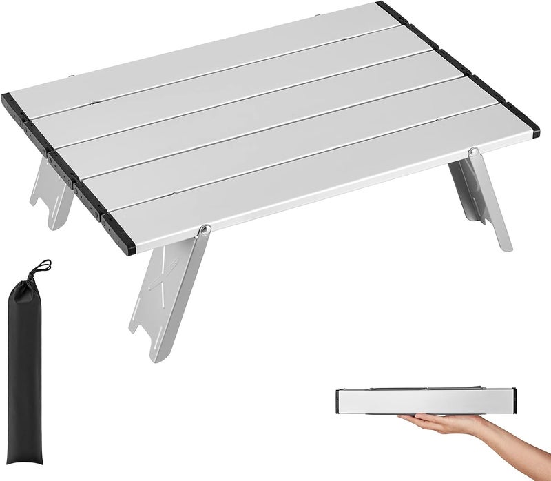 ATEPA Ultralight Compact Camping Side Table, Backpacking Mini Small Folding Camping Table for Camp, Portable Table for Outdoor Picnic, Tent, Travel, Beach - Image 1