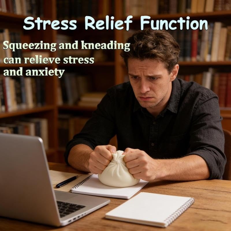 زلابية لامعة عملاقة، زلابية طرية عملاقة، زلابية قوس قزح ضخمة، زلابية لطيفة لتخفيف التوتر، عجينة ضغط ناعمة لتخفيف الضغط للبالغين / أبيض شفاف - Image 3