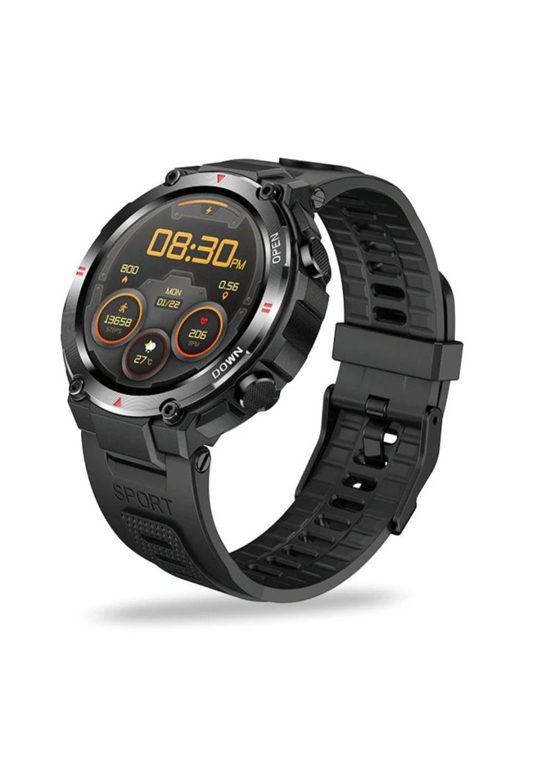 Aolon Tetra R2 Smartwatch – Military-Style Fitness Watch with Multi-Language Support & Rugged Design - Image 1