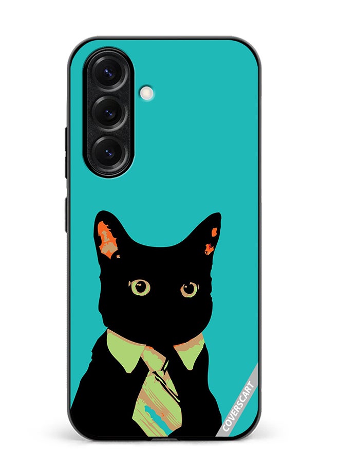 VR CREATIVE Protective Case Cover For Samsung Galaxy S25 Business Cat Design Multicolour